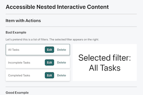Nested Interactive Content